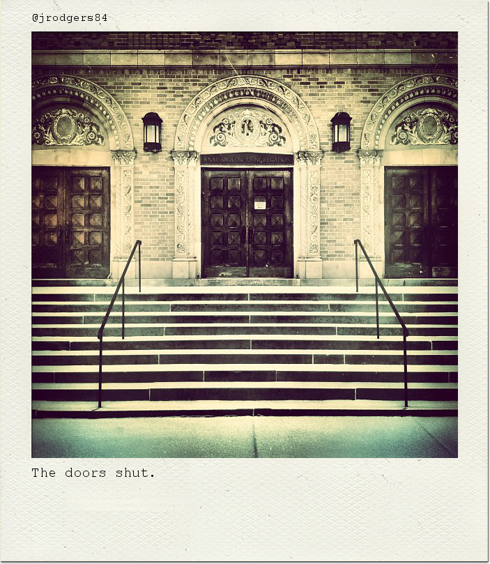 The doors shut.