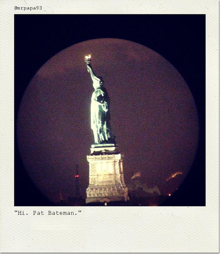 "Hi. Pat Bateman."