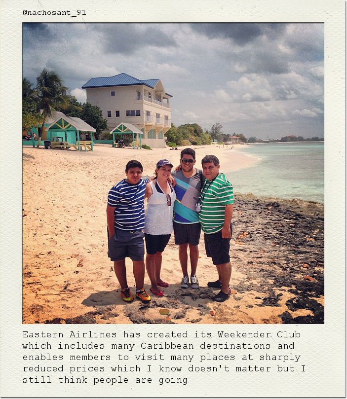 Eastern Airlines has created its Weekender Club which includes many Caribbean destinations and enables members to visit many places at sharply reduced prices which I know doesn't matter but I still think people are going