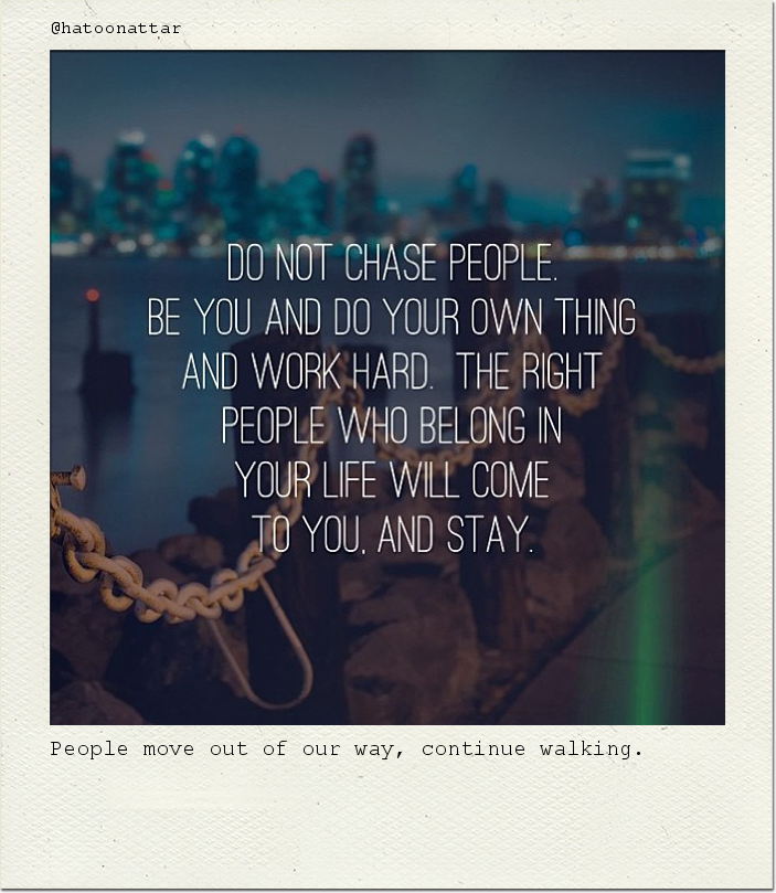 People move out of our way, continue walking.