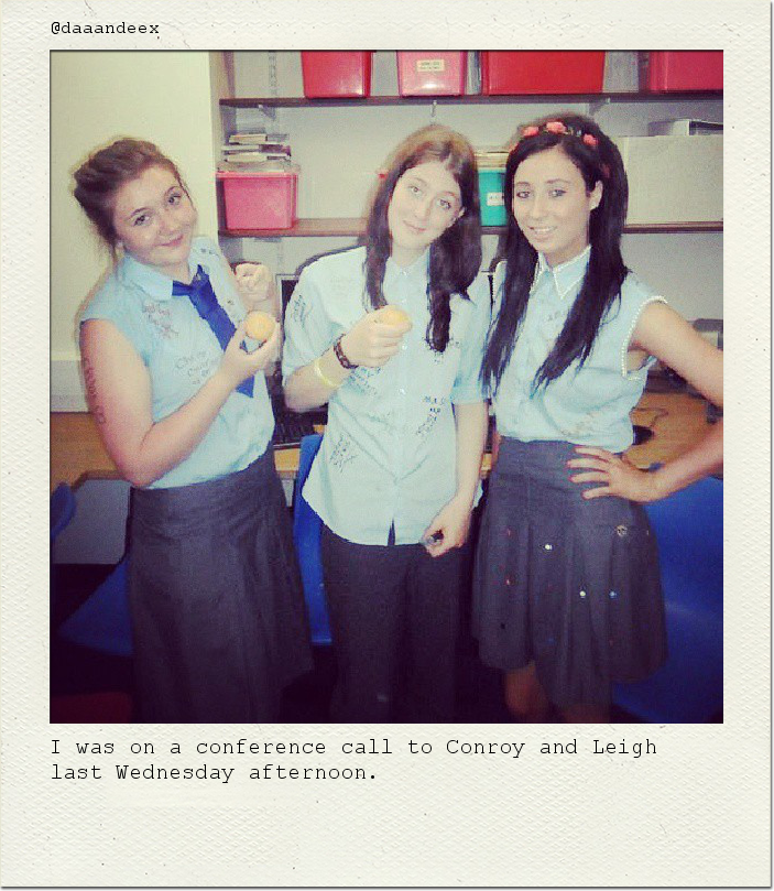 I was on a conference call to Conroy and Leigh last Wednesday afternoon.