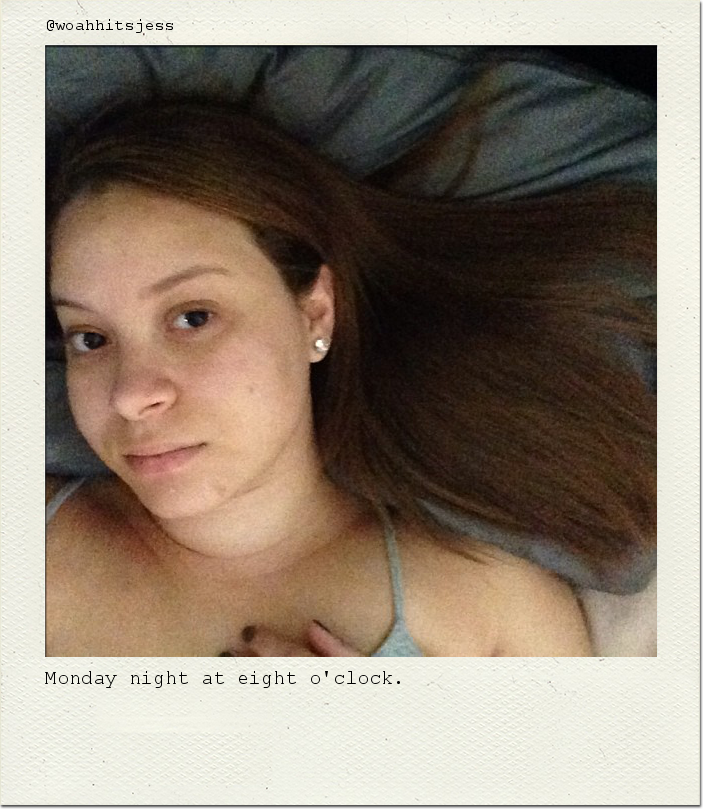 Monday night at eight o'clock.