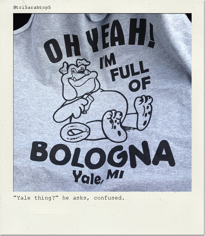 "Yale thing?" he asks, confused.