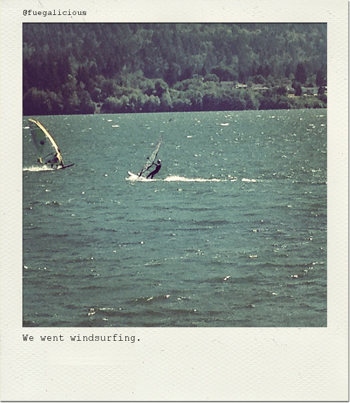 We went windsurfing.