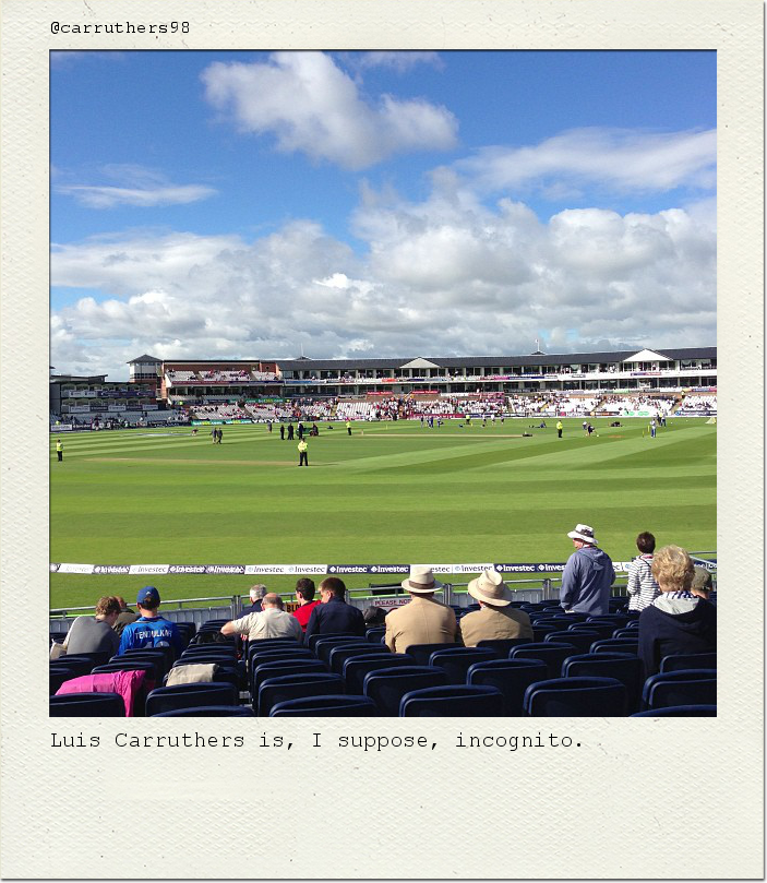 Luis Carruthers is, I suppose, incognito.