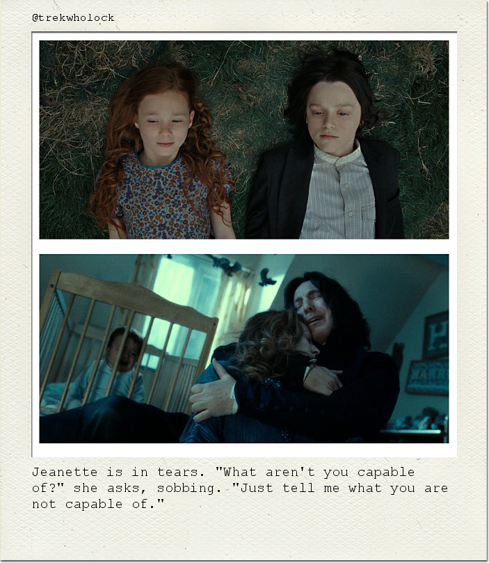 Jeanette is in tears. "What aren't you capable of?" she asks, sobbing. "Just tell me what you are not capable of."