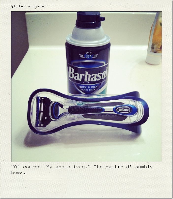 "Of course. My apologizes." The maitre d' humbly bows.