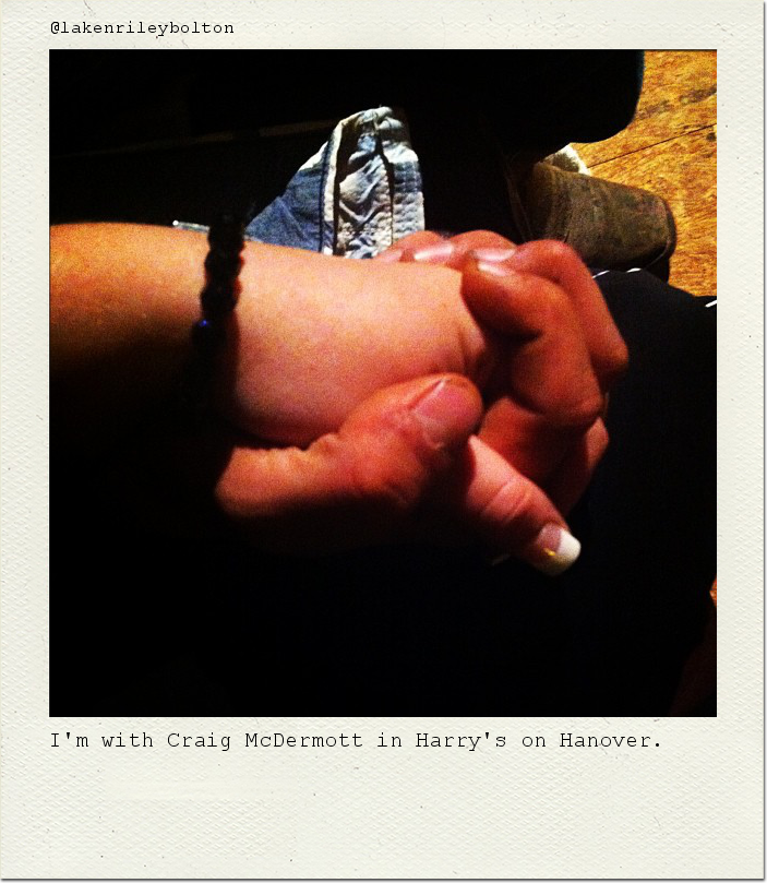 I'm with Craig McDermott in Harry's on Hanover.