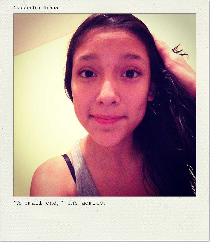 "A small one," she admits.